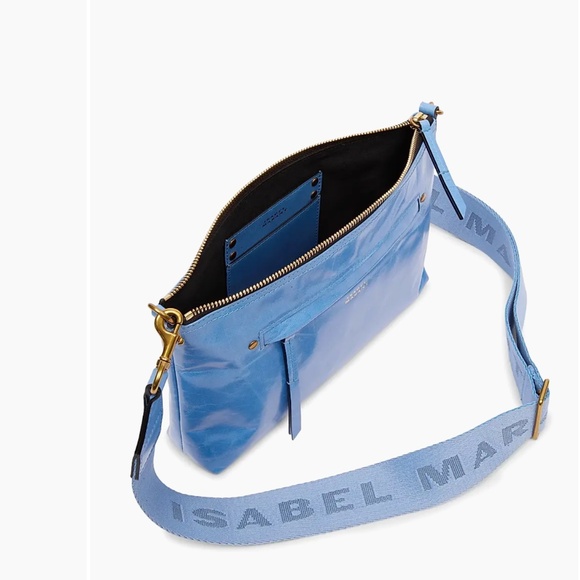Isabel Marant  nessah zip leather shoulder bag - 30co cobalt - Picture 1 of 7